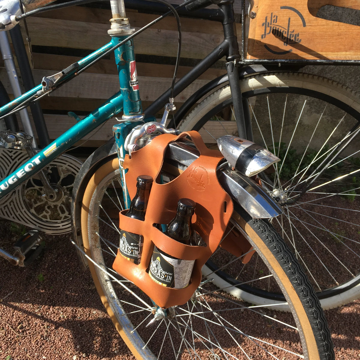 Porte-bouteille en cuir -Porte-bouteille pour vélo