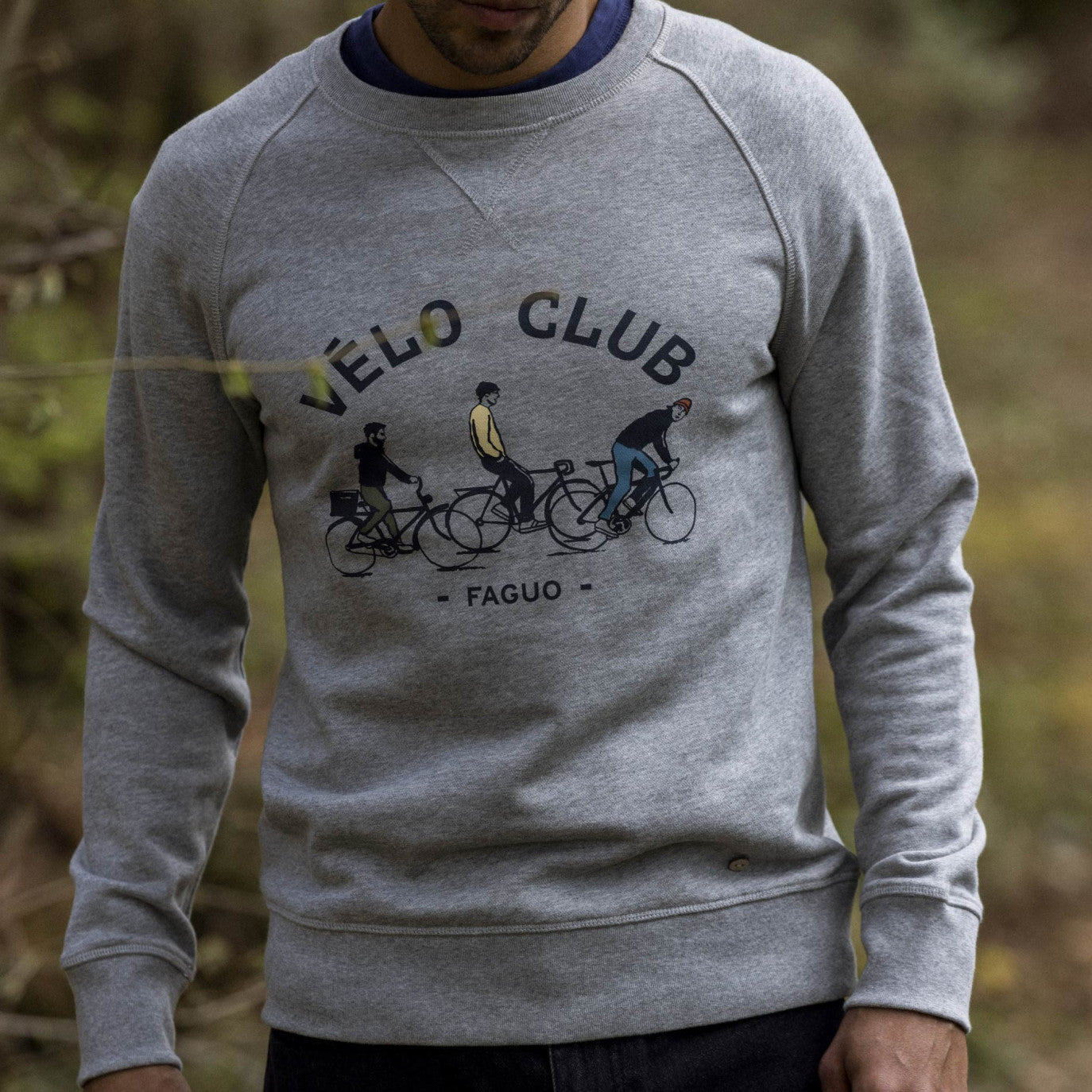 Sweat Shirt Vélo Club gris faguo